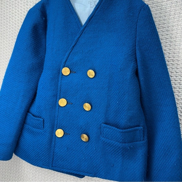 Vintage Winnie The Pooh Sears Collection Blue Childs Boy Wool Blazer Sz 6 Disney - Picture 6 of 7